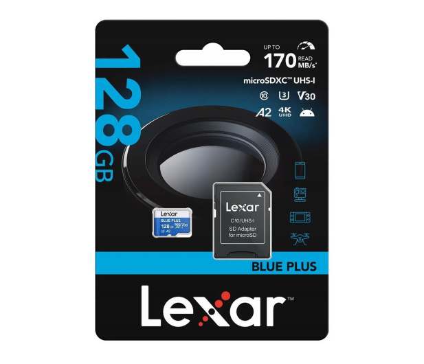 Lexar 128GB microSDXC Blue Plus UHS-I A2 V30 - 1539416 - zdjęcie 4